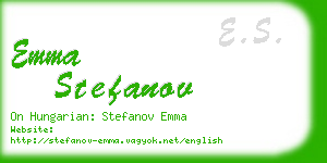 emma stefanov business card